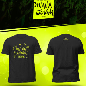 Camiseta Divina Jovem | Preta e Amarela