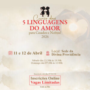 Curso das 5 Linguagens do Amor 11 e 12 de Abril 2026